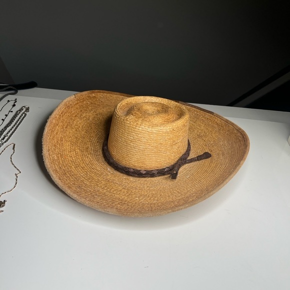 LA GUADALUPANA Tight Weave Braided Suede Strap Mexican Sombrero Wide Brim Hat main image 10